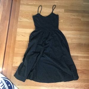 70's Vintage Cotton Blend Black + Gold Disco Dress XS